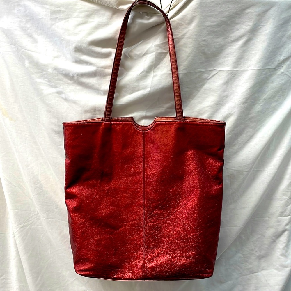 Wilson leather large 5 pocket shoulder bag sz 16x16x4